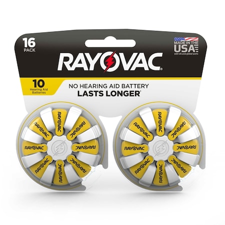 Rayovac Rayovac Zinc Air 10 1.45 V Battery 16 pk 10-16